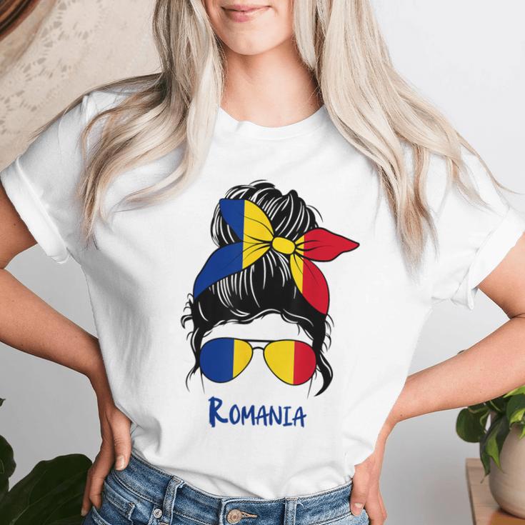 Romania Girls' Romania Woman Flag T-shirt Frauen Geschenke für Sie