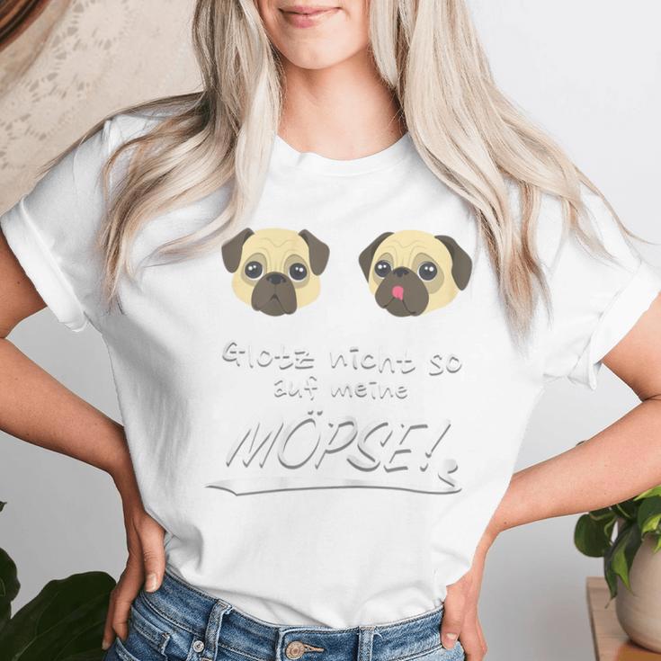 Women's Glotz Nicht So Auf Meine Pug Pug T-shirt Frauen Geschenke für Sie