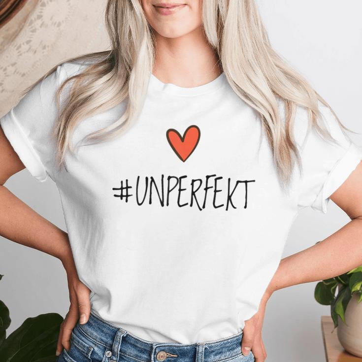 Women's Hashtag Unperfect Not Perfect Unperfect Women's T-shirt Frauen Geschenke für Sie