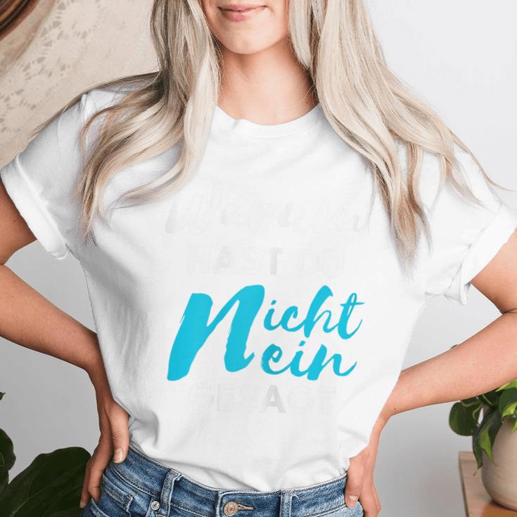 Women's Schlagerfan Merchandise Warum Hast Du Nicht Nein Sagt Pink T-shirt Frauen Geschenke für Sie