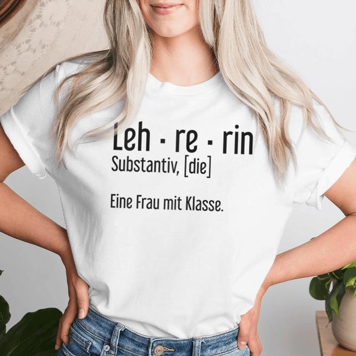 Women's Teacher Leh-Re-Rin Ein Frau Mit Klasse T-shirt Frauen Geschenke für Sie