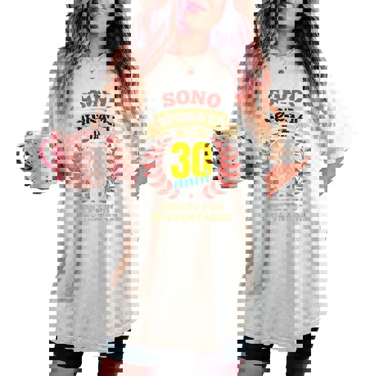 Anniversario Nozze Moglie Sposata 30 Anni Di Matrimonio T-shirt comoda oversize da donna