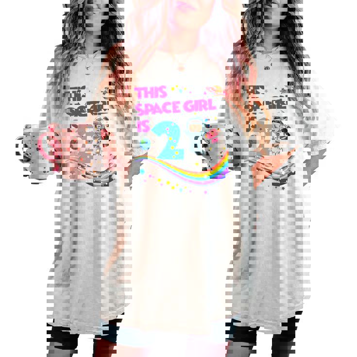 Bambino Nasa Astronauta This Space Girl Is 2 Cool Insignia Logo T-shirt comoda oversize da donna