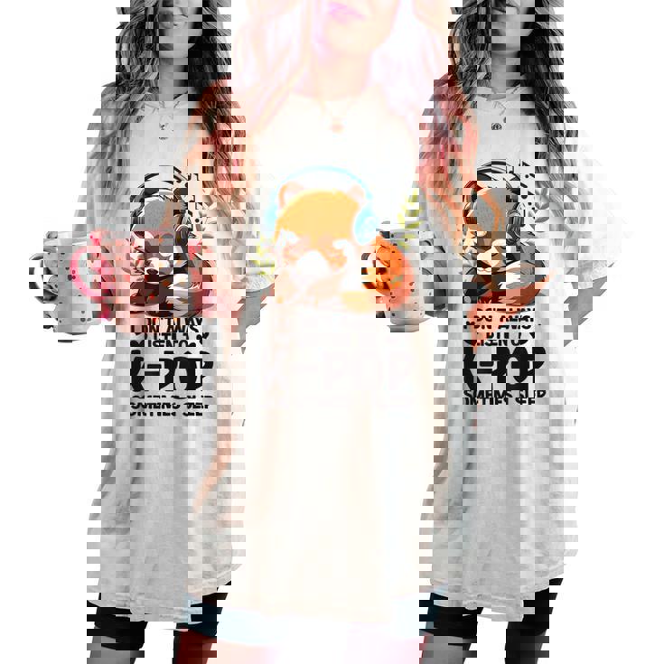 Kpop Red Panda Amante K-Pop Articoli Moda Bias Dramma Coreano T-shirt comoda oversize da donna