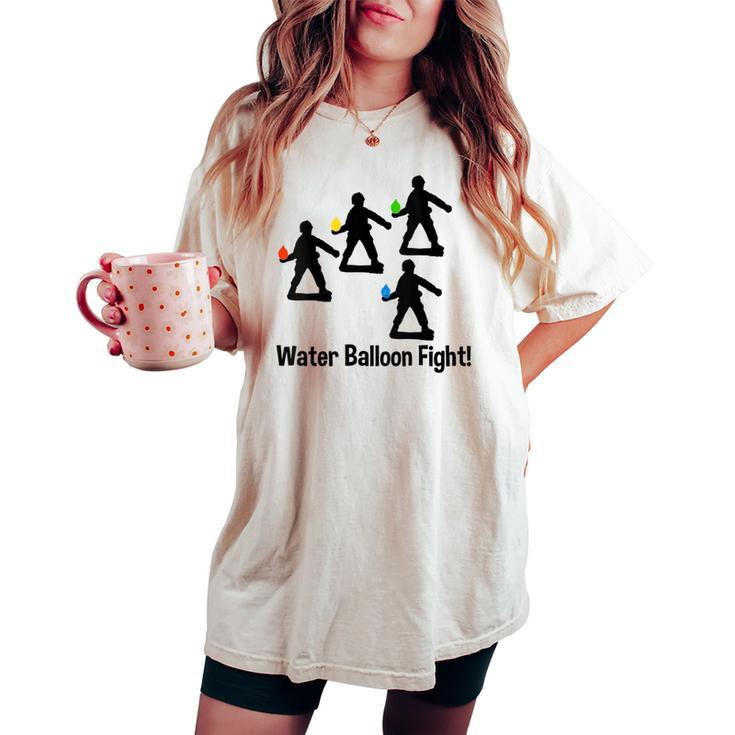 Water Balloons Fight Women's Oversized Comfort T-shirt - Monsterry