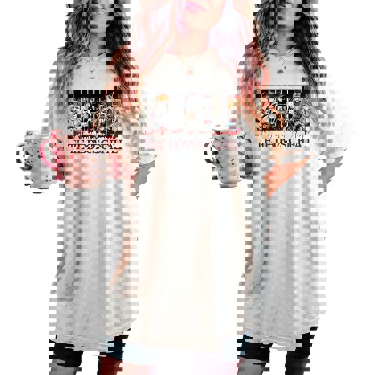 The Boys Of Fall Vintage Scary Horror Movie Halloween Autumn Women's Oversized Comfort T-shirt