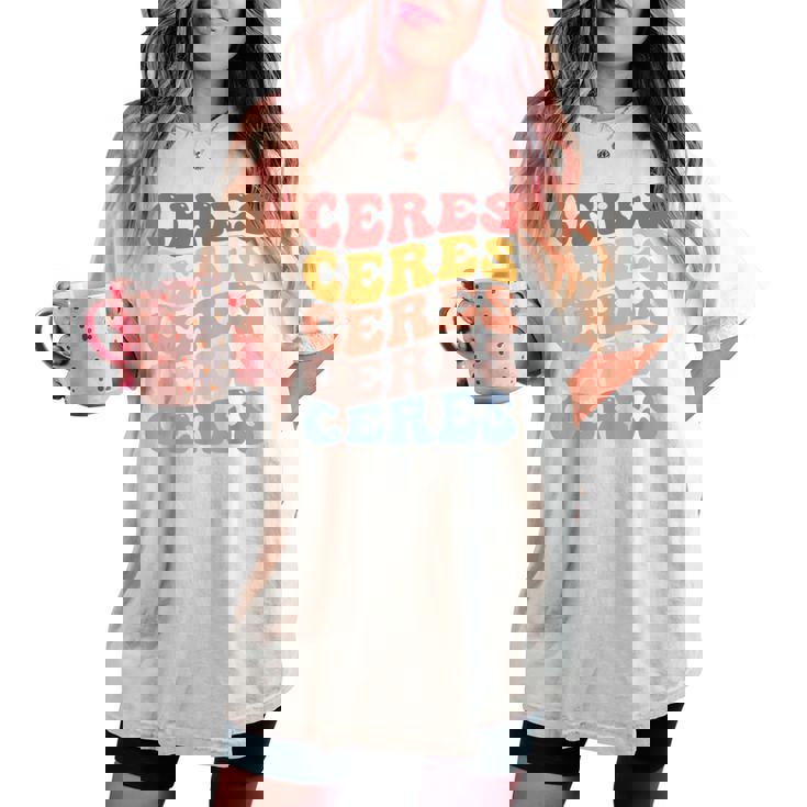 Ceres City Groovy Retrò T-shirt comoda oversize da donna