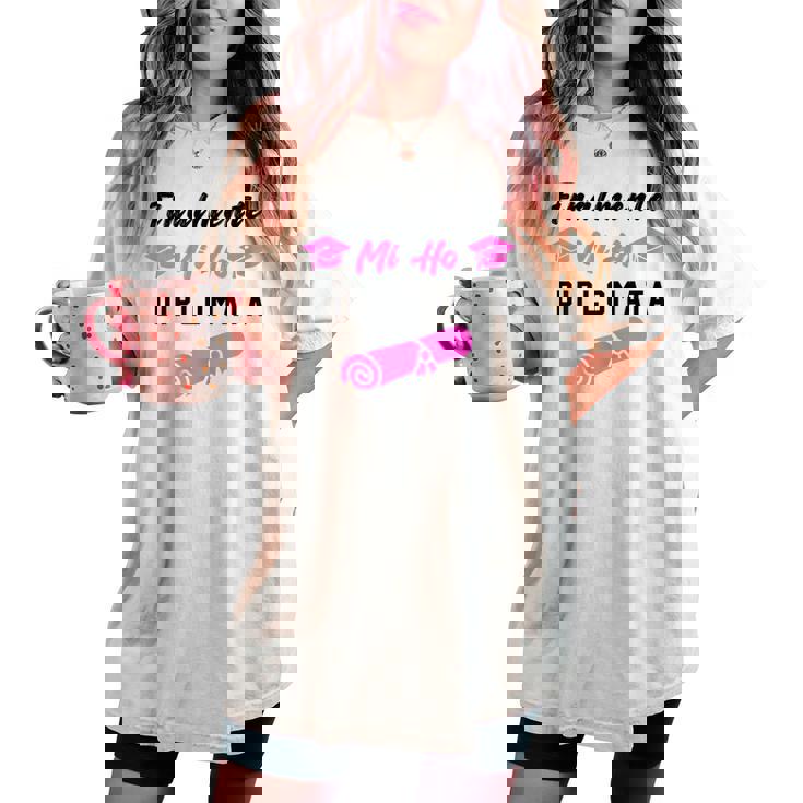 Donna Finalmente Mi Ho Diplomata Divertente Maturità 2024 T-shirt comoda oversize da donna