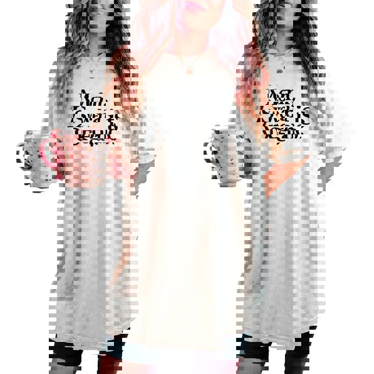Mamma I Swear It's Oregano X Divertente Bubatz Con Scritta Fun Back T-shirt comoda oversize da donna