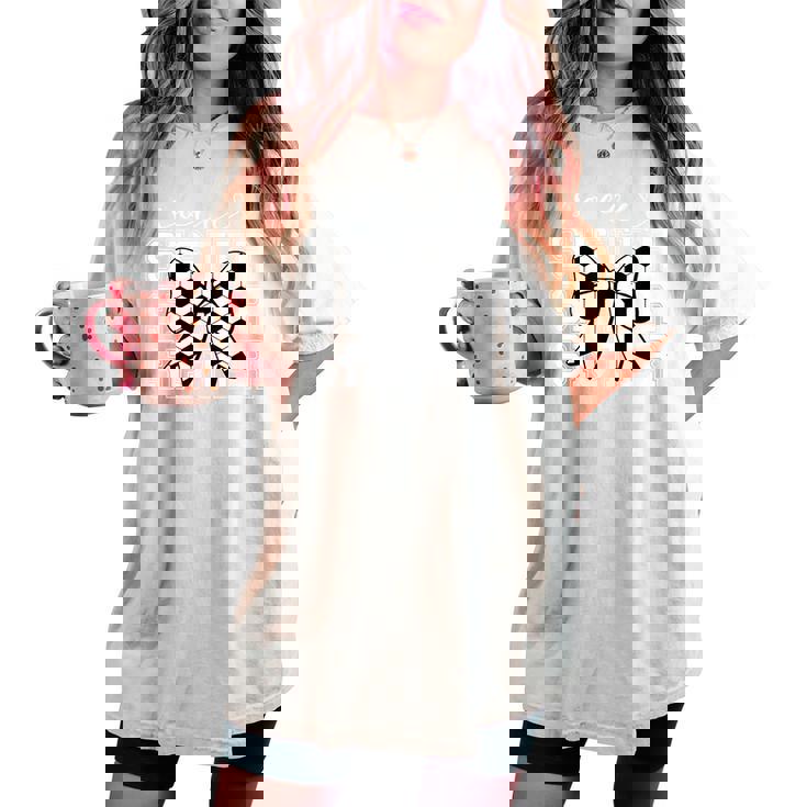 Soccer Sister Vintage Sport Lover Sister Mothers Da Women's Oversized Comfort T-shirt