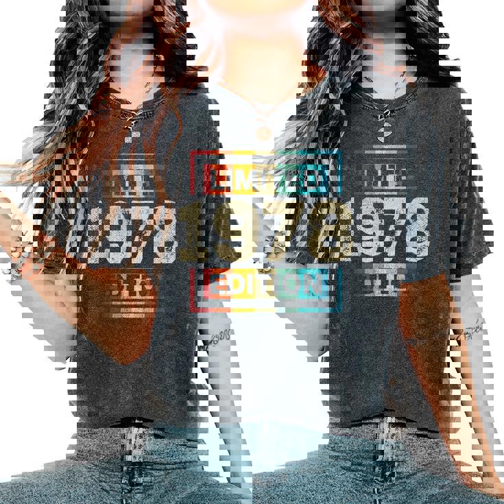 46° Compleanno Uomini 46 Anno Retro Donne Nati Nel 1978 T-shirt comoda oversize da donna