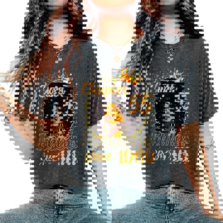 Chapter 55 Fabulous Since 1969 55Th Birthday Melanin Women's Oversized Comfort T-Shirt