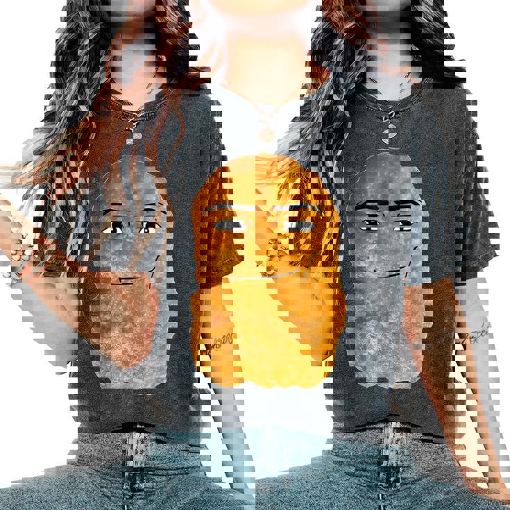 Chicken Nugget Nugget Meme Joke Sarcastic Nugget Women's Oversized Comfort T-Shirt