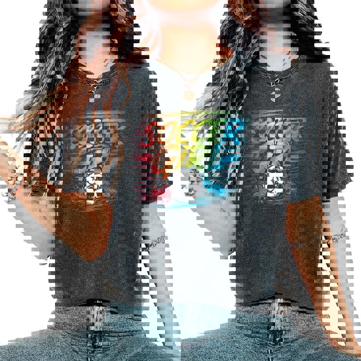 Alla Moda Per Donne E Ragazze Giocatori Di Calcio Amanti Dello Sport Maglia A Manica T-shirt comoda oversize da donna