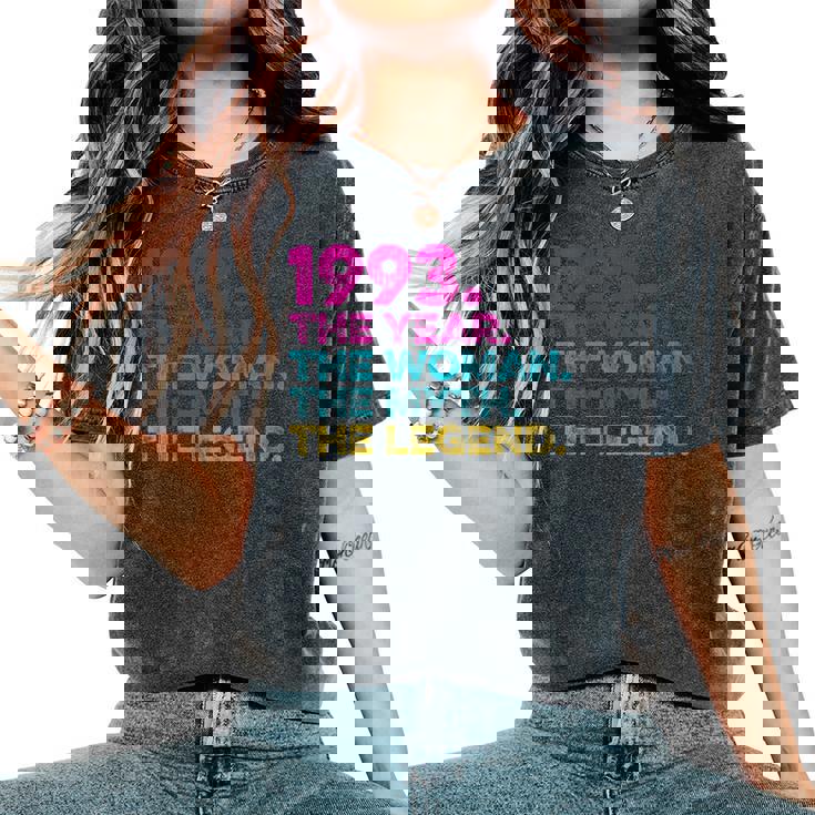Donna Compleanno Regalointage 1993 Year Woman Myth Legend Con Collo A T-shirt comoda oversize da donna