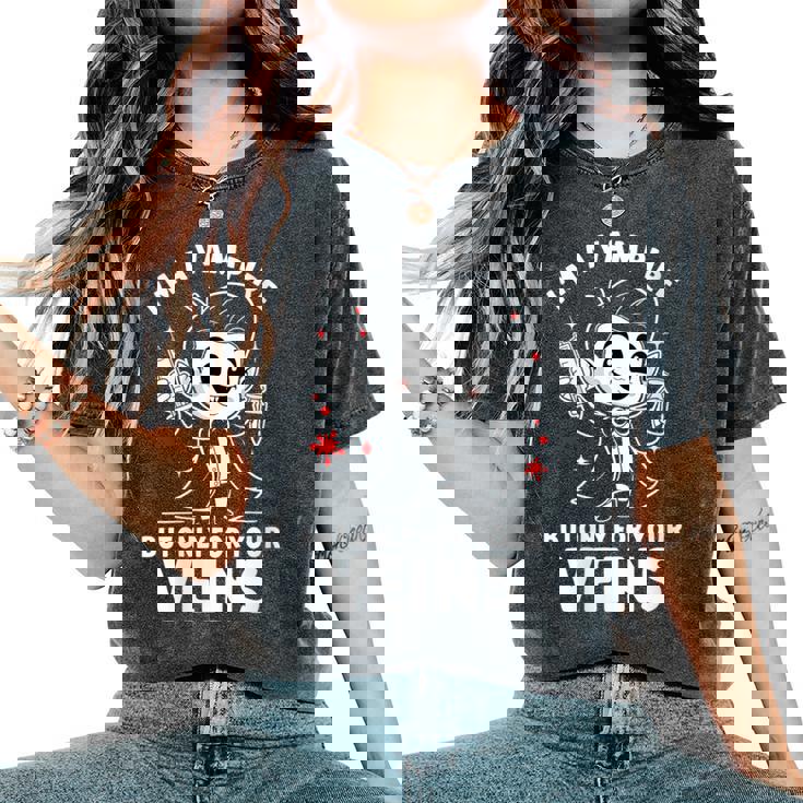 Donna I'm Aampire Flebotomia Tecnico Flebotomisti Uomini Donne Con Collo A T-shirt comoda oversize da donna