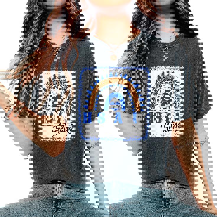 El Salvador Hispanic Heritage Month Salvadoran Flag Rainbow Women's Oversized Comfort T-Shirt