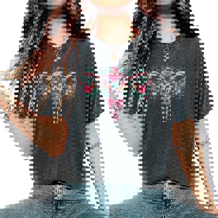 Floral Uterus -Intage S Droits Des S Féministes Fortes T-shirt oversize confortable pour femme