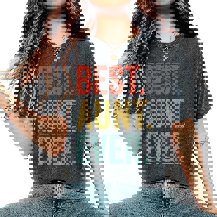 Idea De Regalo Para Tía Retrointage – Best Aunt Ever Camiseta extragrande cómoda para mujer