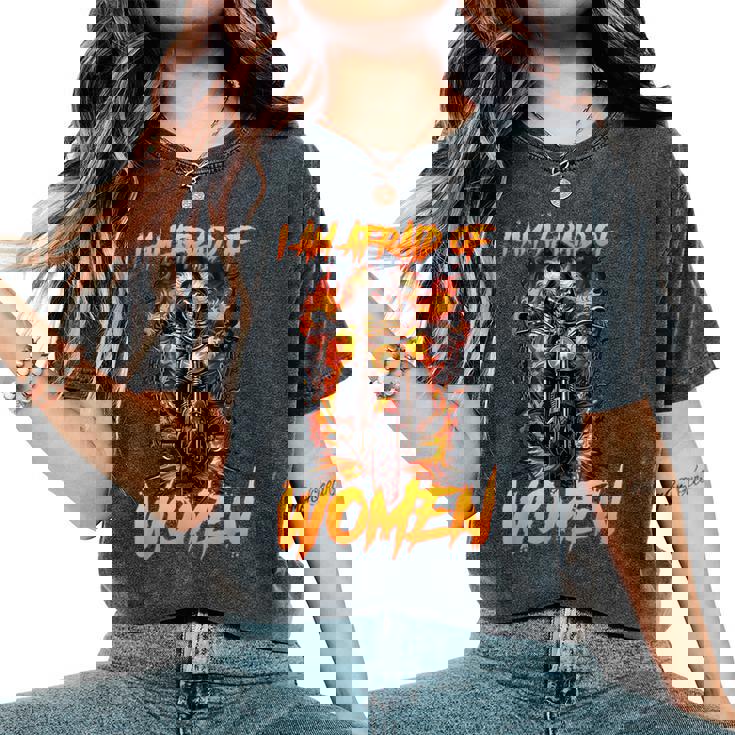 I'm Afraid Of Cringe Skeleton T-shirt comoda oversize da donna