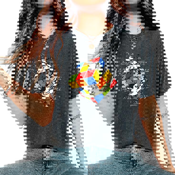 Rubik Cube Magic Cube Cube Rétro Rubiintage Nerd T-shirt oversize confortable pour femme