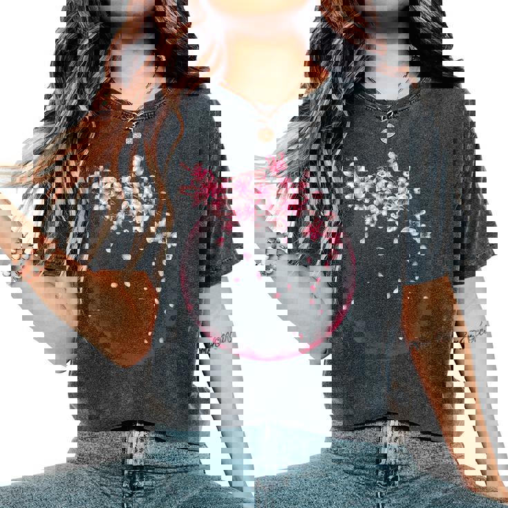 Sakura Impression D'art Japonais Fleurs De Cerisier T-shirt oversize confortable pour femme