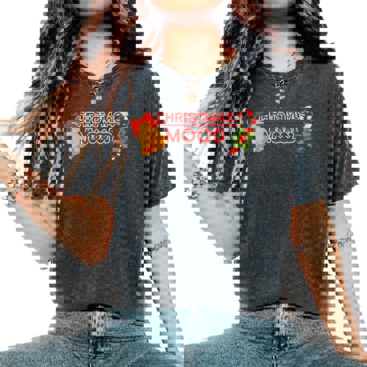 Christmas Mood Hombres Divertidos Es Navidad Camiseta extragrande cómoda para mujer