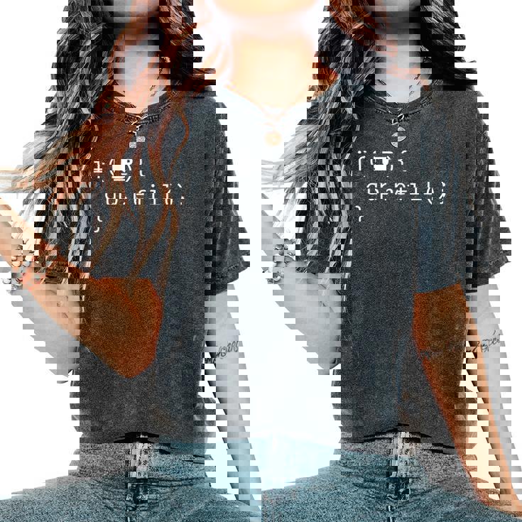 Divertente Coffee Coder Coding Caffein Computer Science Nerd T-shirt comoda oversize da donna