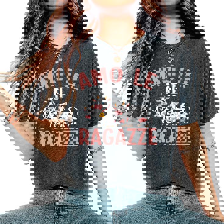 Divertente Contadino Amo Le Mie Ragazze Mucca T-shirt comoda oversize da donna