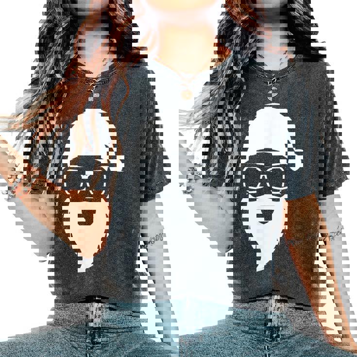 Divertido Santa Claus Regalo Navidad Papa Noel Hombre Camiseta extragrande cómoda para mujer