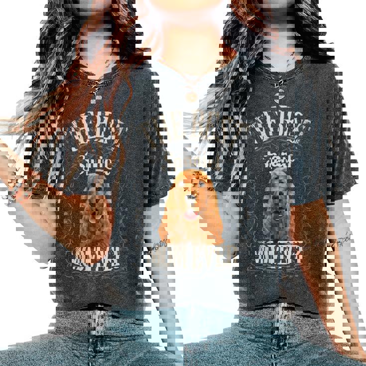 Donna Best Spaniel Mom Ever Cocker Spaniel Inglese Cane Donne Con Collo A T-shirt comoda oversize da donna