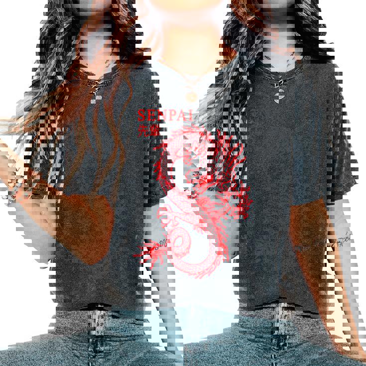 Dragon Streetwear E-Girl Estetico Retrò E-Boy Senpai Japan T-shirt comoda oversize da donna