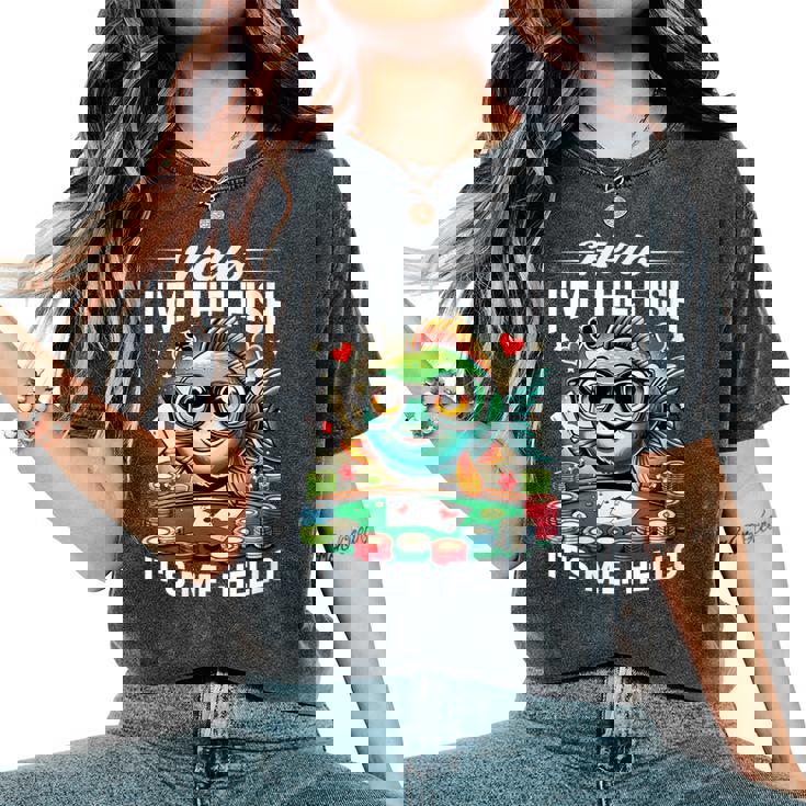 Ensemble De Jeux De Cartes De Casino Et De Poker T-shirt oversize confortable pour femme