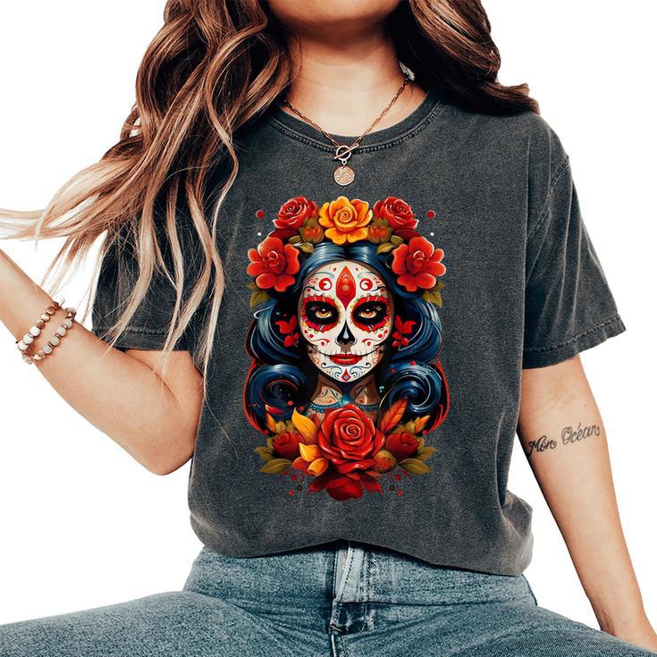Sweatshirt Catrina Day Of The Dead – Motif Crâne De Sucre Floral Mexicain, Pour Halloween, Dia De Los Muertos, Cadeau Adulte