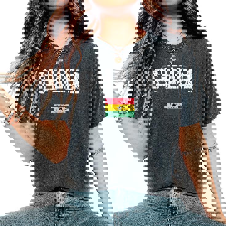Ghana Bandiera Uomini Donne Bambini Ghana T-shirt comoda oversize da donna