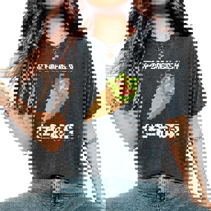Giroscopi Divertenti Per Uomini Donne Gyro Carne Pita Doner Kebab Food T-shirt comoda oversize da donna