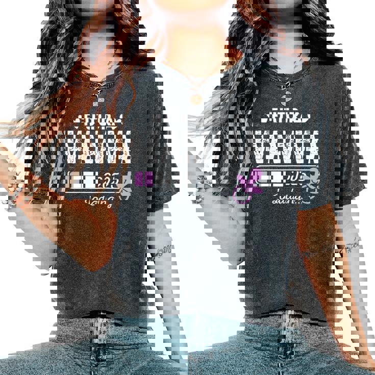 Madre Caricamento Futura Mamma 2025 Loading T-shirt comoda oversize da donna