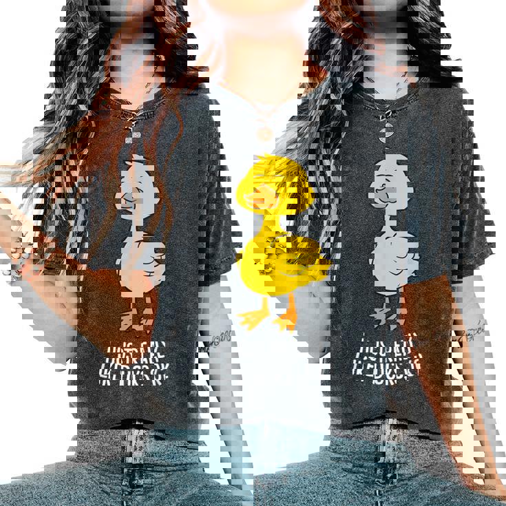 Mi Piacciono Davvero Tanto Le Anatre Rubber Duck T-shirt comoda oversize da donna