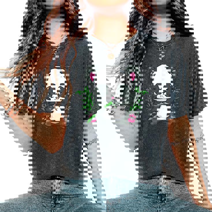 Panda Bear Regalo Ragazze Che Amano Pandas Bambini T-shirt comoda oversize da donna