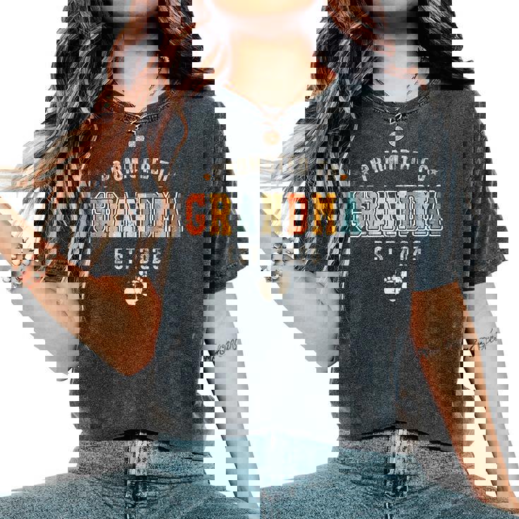 Promoted To Grandma 2025 Soon To Be Grandma Est 2025 Women's Oversized Comfort T-Shirt Promoted To Grandma 2025 Soon To Be Grandma Est 2025 Women's Oversized Comfort T-Shirt