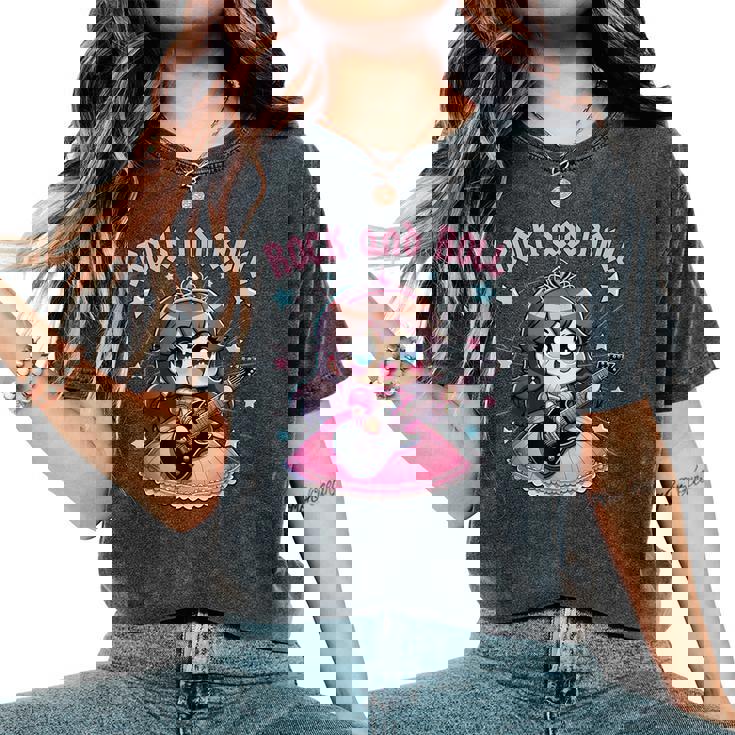 Rock Bambina Rock And Roll Principessa Rock Ragazza T-shirt comoda oversize da donna