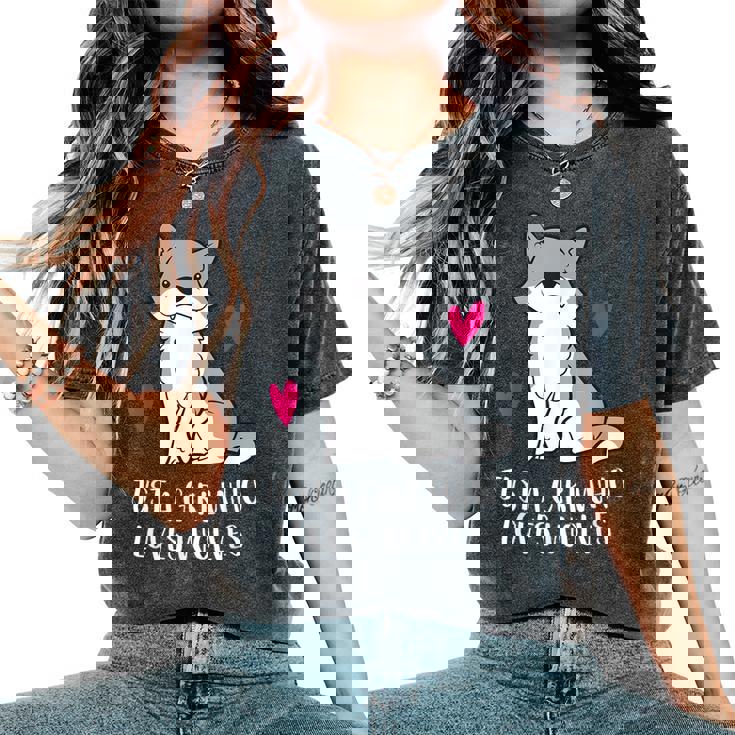 Solo Una Ragazza Che Ama I Lupi T-shirt comoda oversize da donna