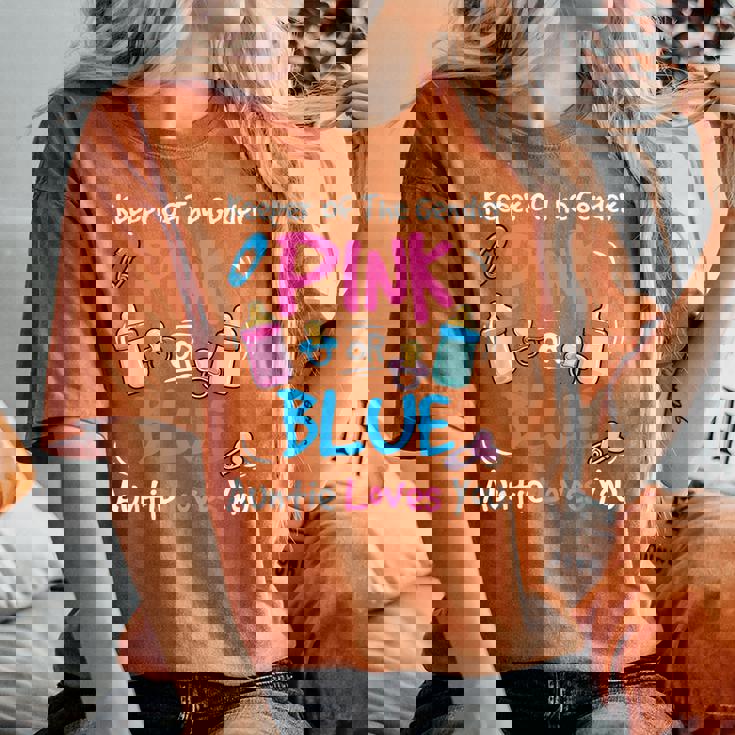 Pink Or Blue Auntie Loves You Gender Reveal Aunt Baby Shower T