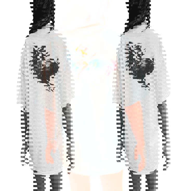 お気に入り Cowgirl Riding Chicken Women's Oversized Comfort T-Shirt ミュージシャン