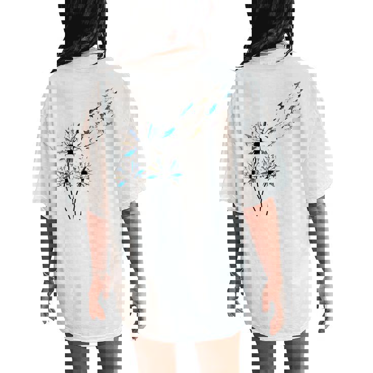 Flower Dandelion Sharks For Shark Lover Shark Women's Oversized Comfort T-Shirt Back Print