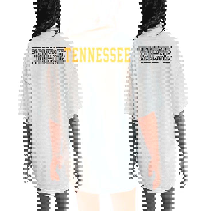 Vintage Tennessee Tennessee Retro Orange Women's Oversized Comfort T-Shirt Back Print
