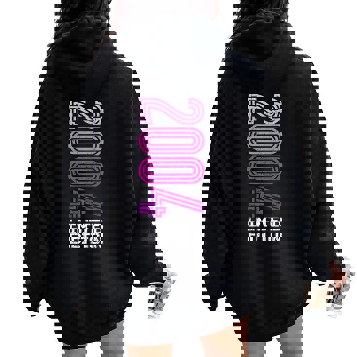 20 Compleanno Ragazzo Ragazza Festa 20 Limited Edition 2004 Felpa con cappuccio oversize da donna con stampa posteriore