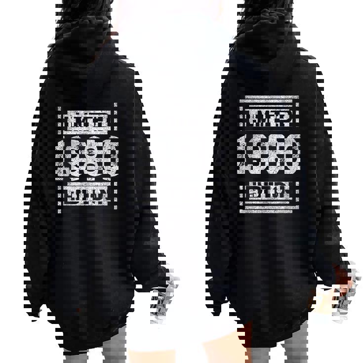 44 Cumpleaños Hombres 44 Años Retro Es Nacidos En 1980 Women Oversized Hoodie Back Print