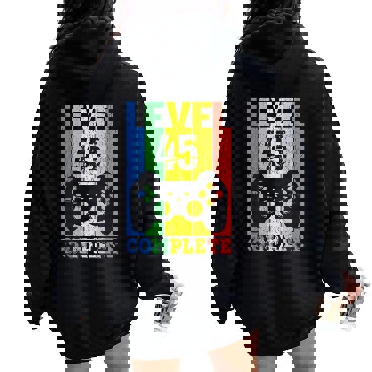 45 Cumpleaños Hombre 45 Años 1979 Decoración Divertido Regalo Women Oversized Hoodie Back Print