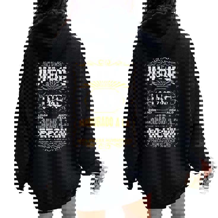 56 Cumpleaños 56 Años Hombre Intage 1968 Regalo Women Oversized Hoodie Back Print